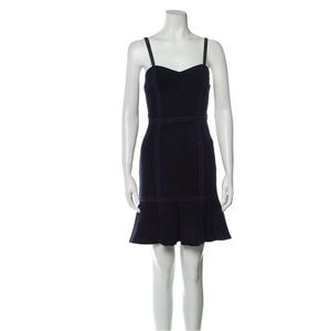 ALICE + OLIVIA Lamb Leather Mini Dress